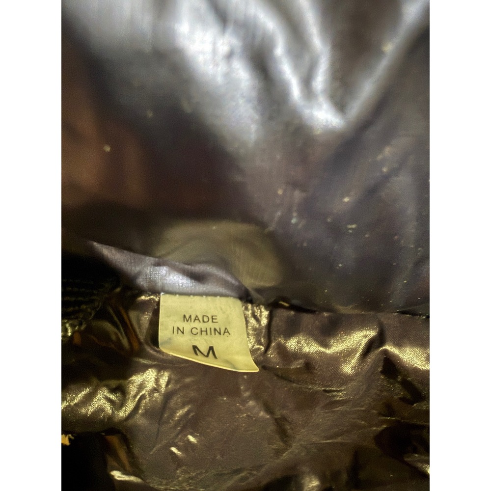 SAM. New York Women Metallic‎ Navy Blue Goose Down Puffer Jacket Size M - Picture 6 of 9